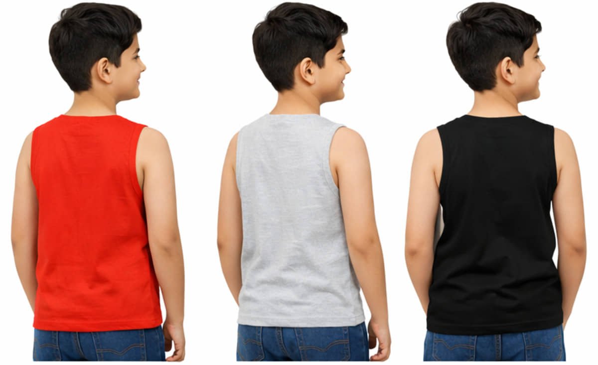 Pack of 3 Boys Cotton T-Shirt ( Multicolor ) - Image 3