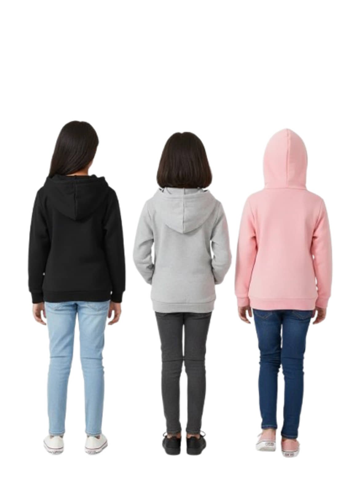 Pack of 3 Girls Cotton Blend Sweatshirt ( Multicolor ) - Image 3