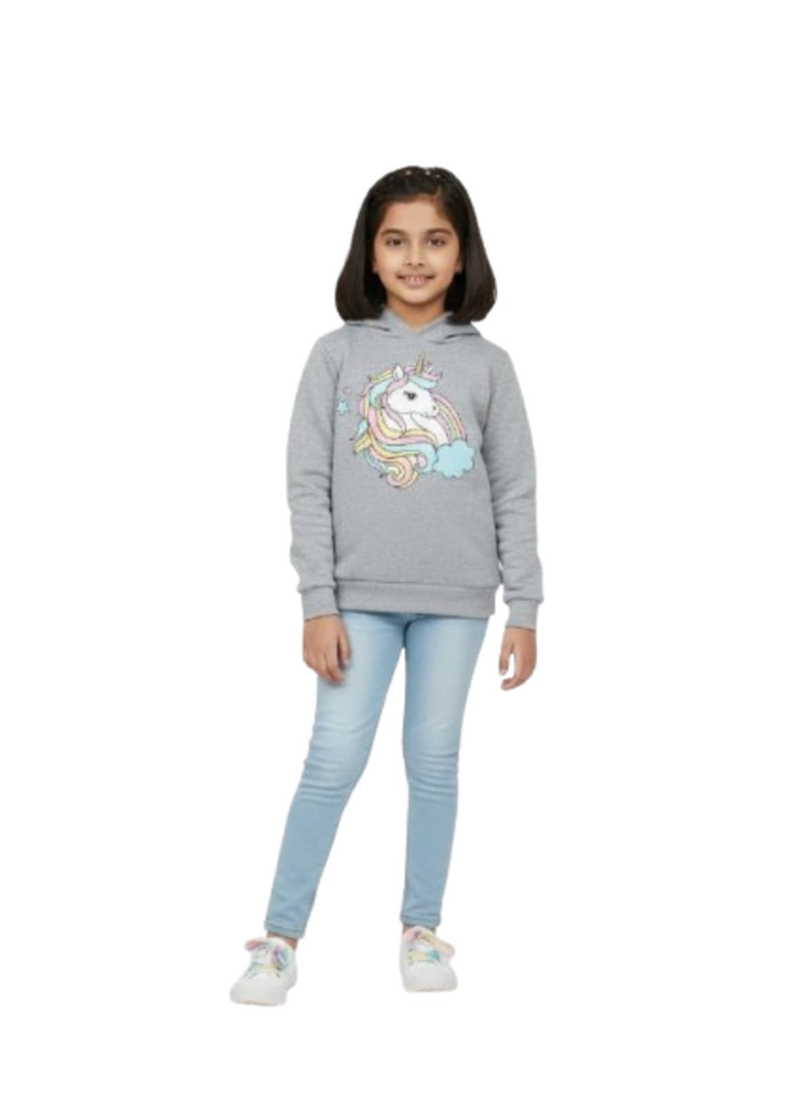 Pack of 3 Girls Cotton Blend Sweatshirt ( Multicolor ) - Image 6