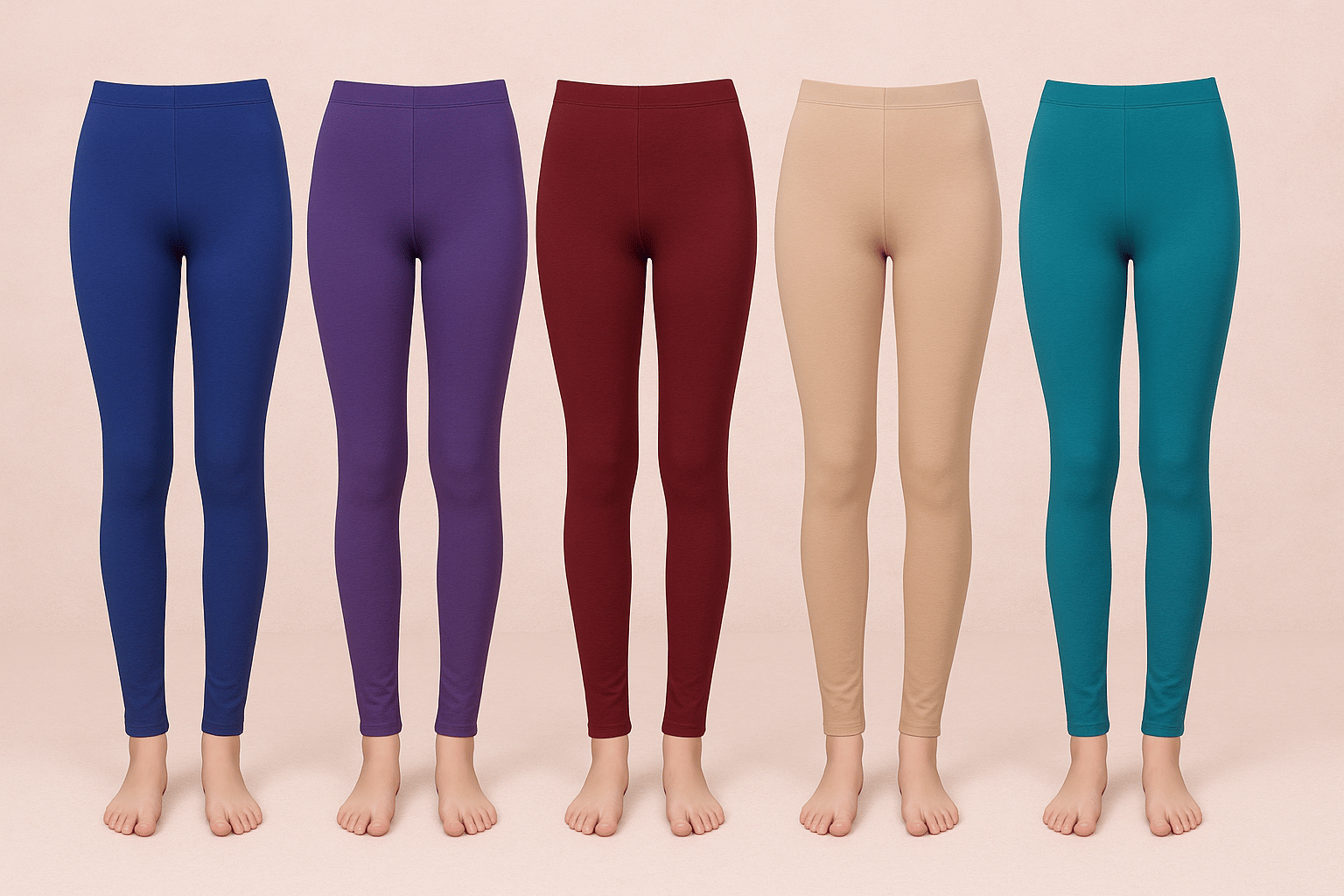 Pack of 5 Girls Cotton Legging ( Multicolor 5 )