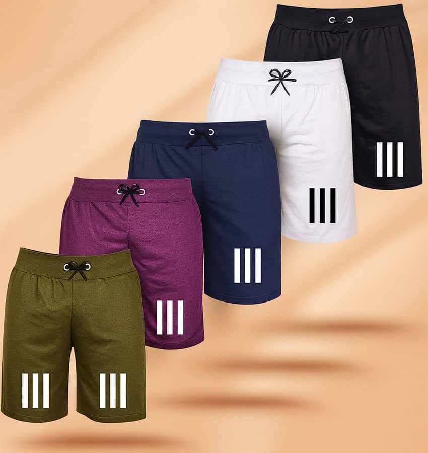 Pack of 5 Cotton Shorts For Boys ( Multicolor 5 )