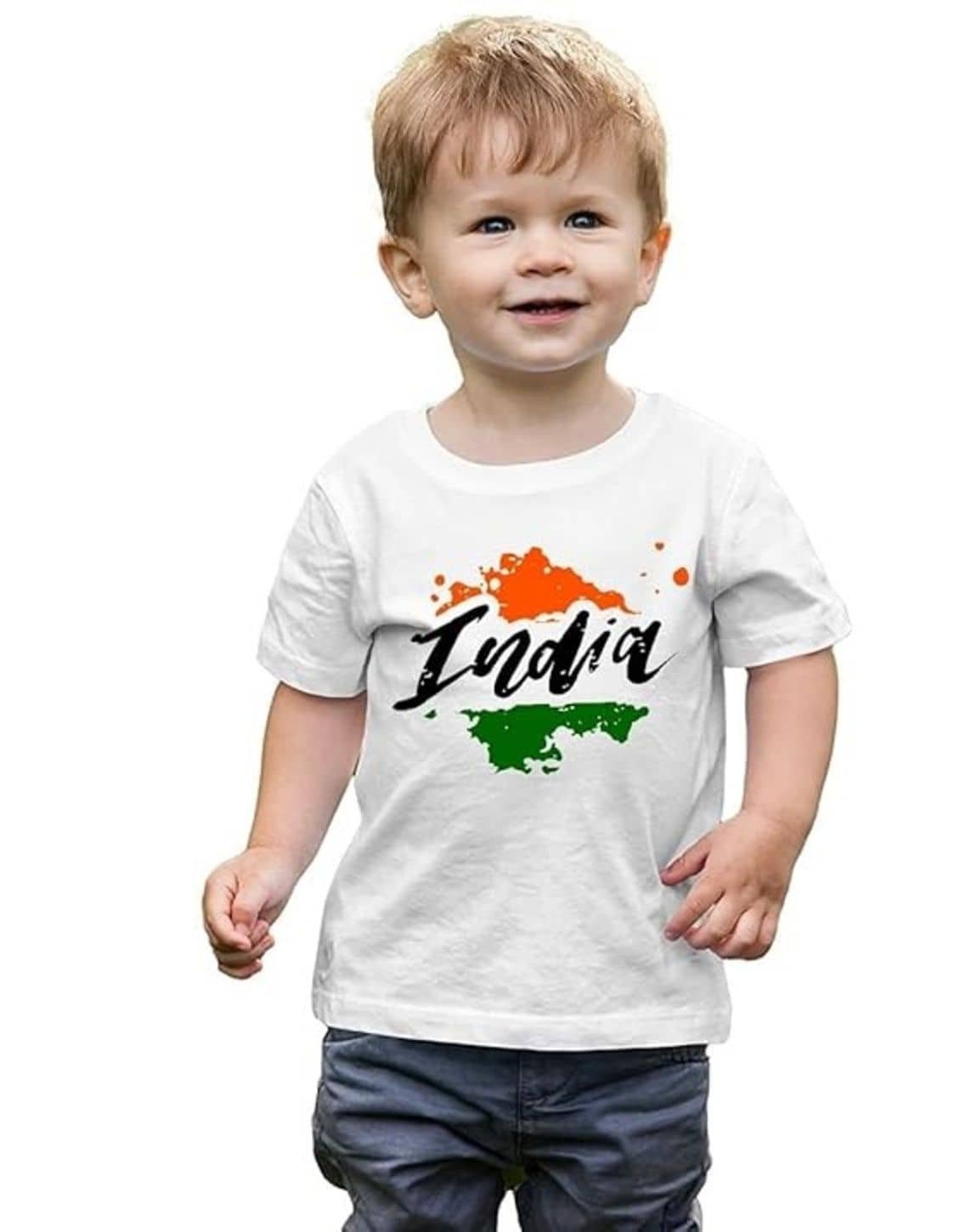 Pack of 1 Boys & Girls Cotton Blend T-Shirt ( White ) - Image 2