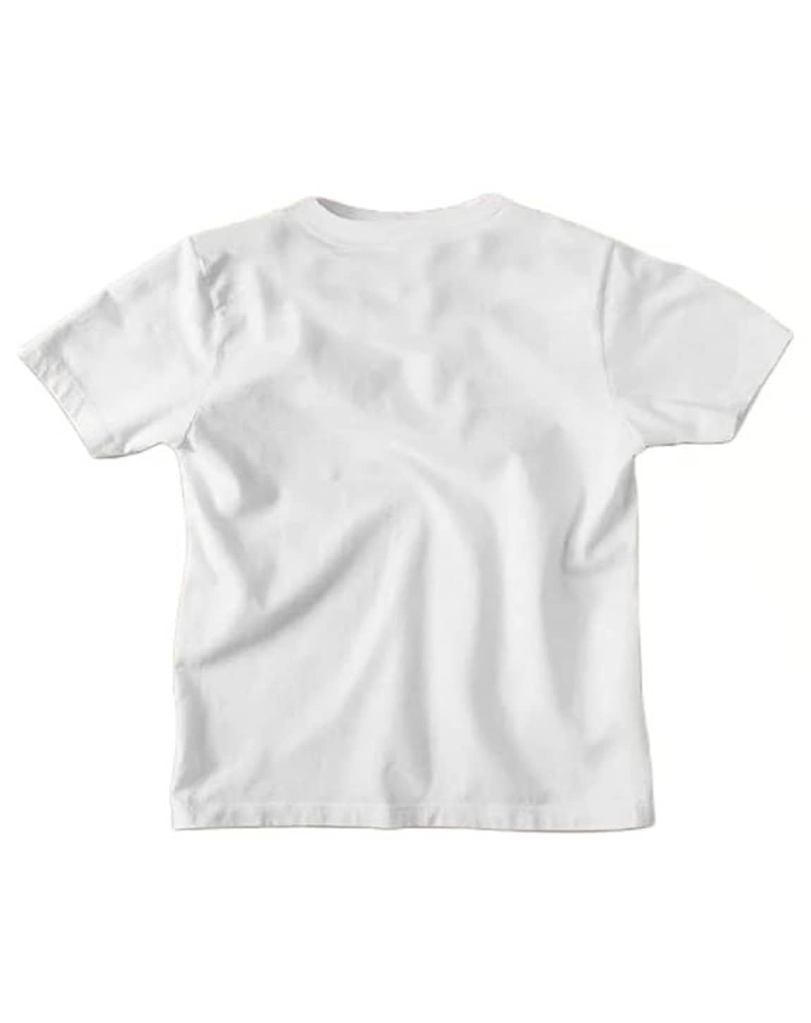 Pack of 1 Boys & Girls Cotton Blend T-Shirt ( White ) - Image 3