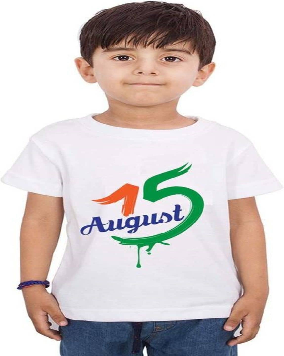 Pack of 1 Boys & Girls Cotton T-Shirt ( White ) - Image 2