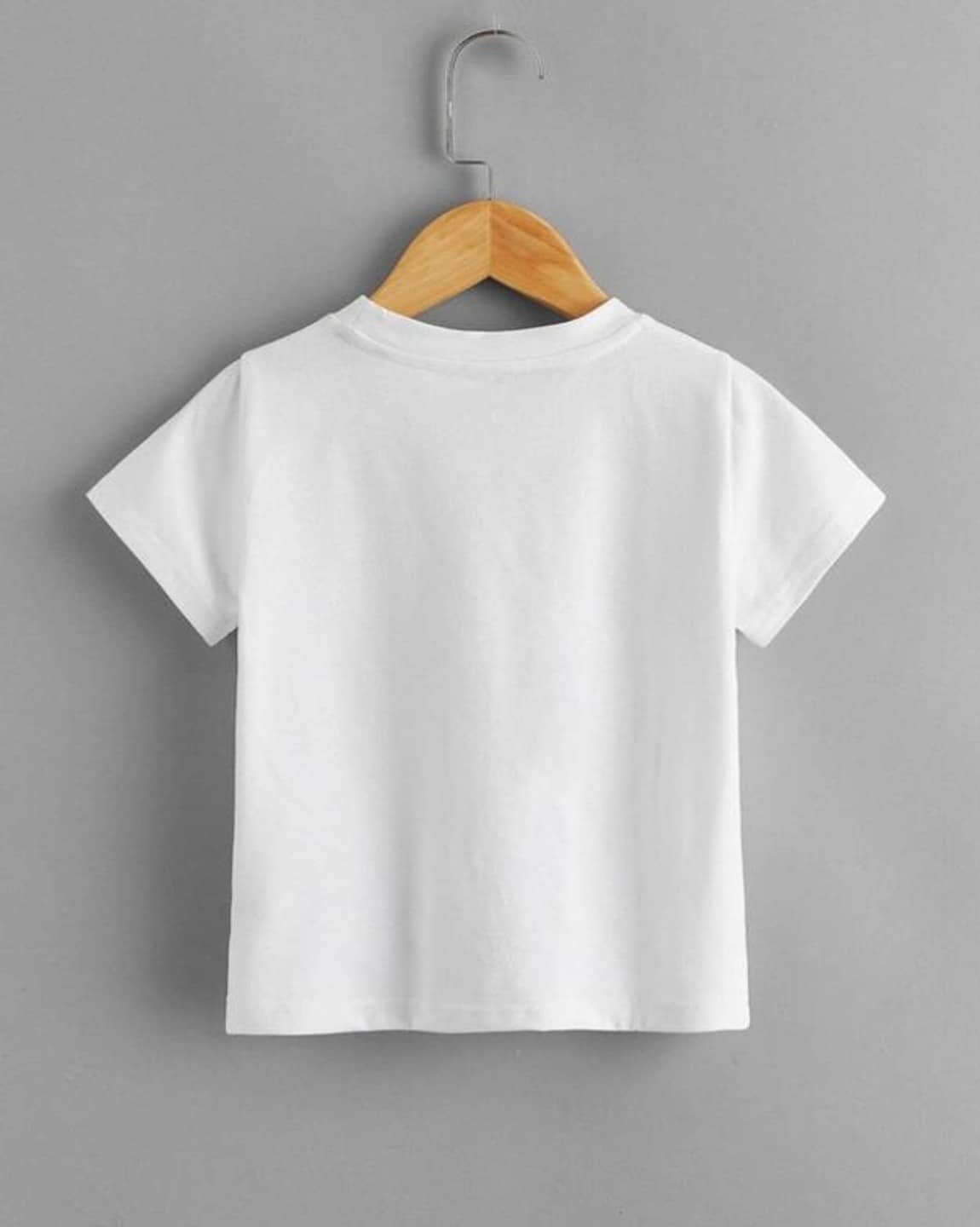 Pack of 1 Boys & Girls Cotton T-Shirt ( White ) - Image 4
