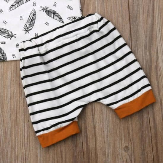 Pack of 1 Unisex Cotton Blend T-Shirt & Shorts Set ( White ) - Image 4