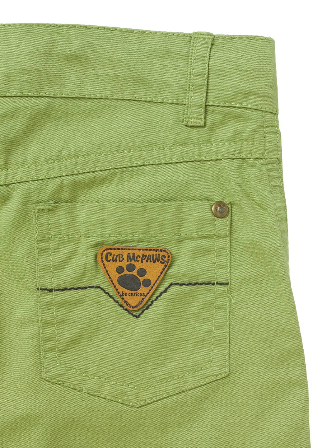 Cub Mcpaws Pack of 1 Cotton Blend Shorts For Boys ( Olive Green ) - Image 3