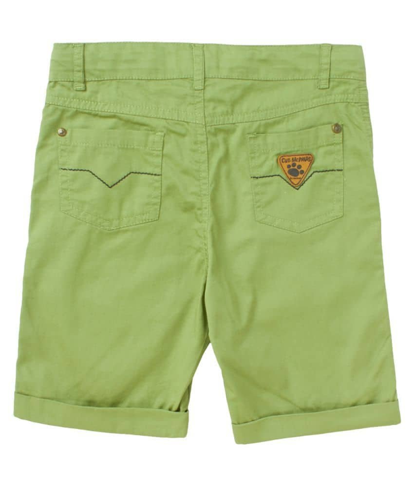 Cub Mcpaws Pack of 1 Cotton Blend Shorts For Boys ( Olive Green ) - Image 4