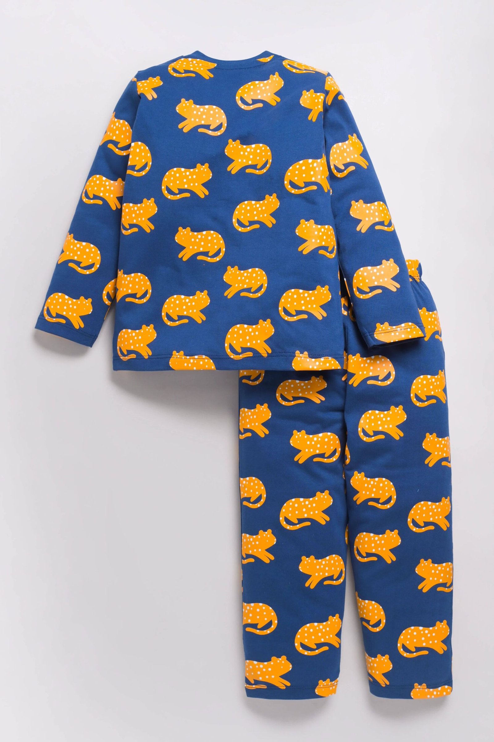 Pack of 1 Baby Boys 100% Cotton Nightsuit Set ( Blue ) - Image 2