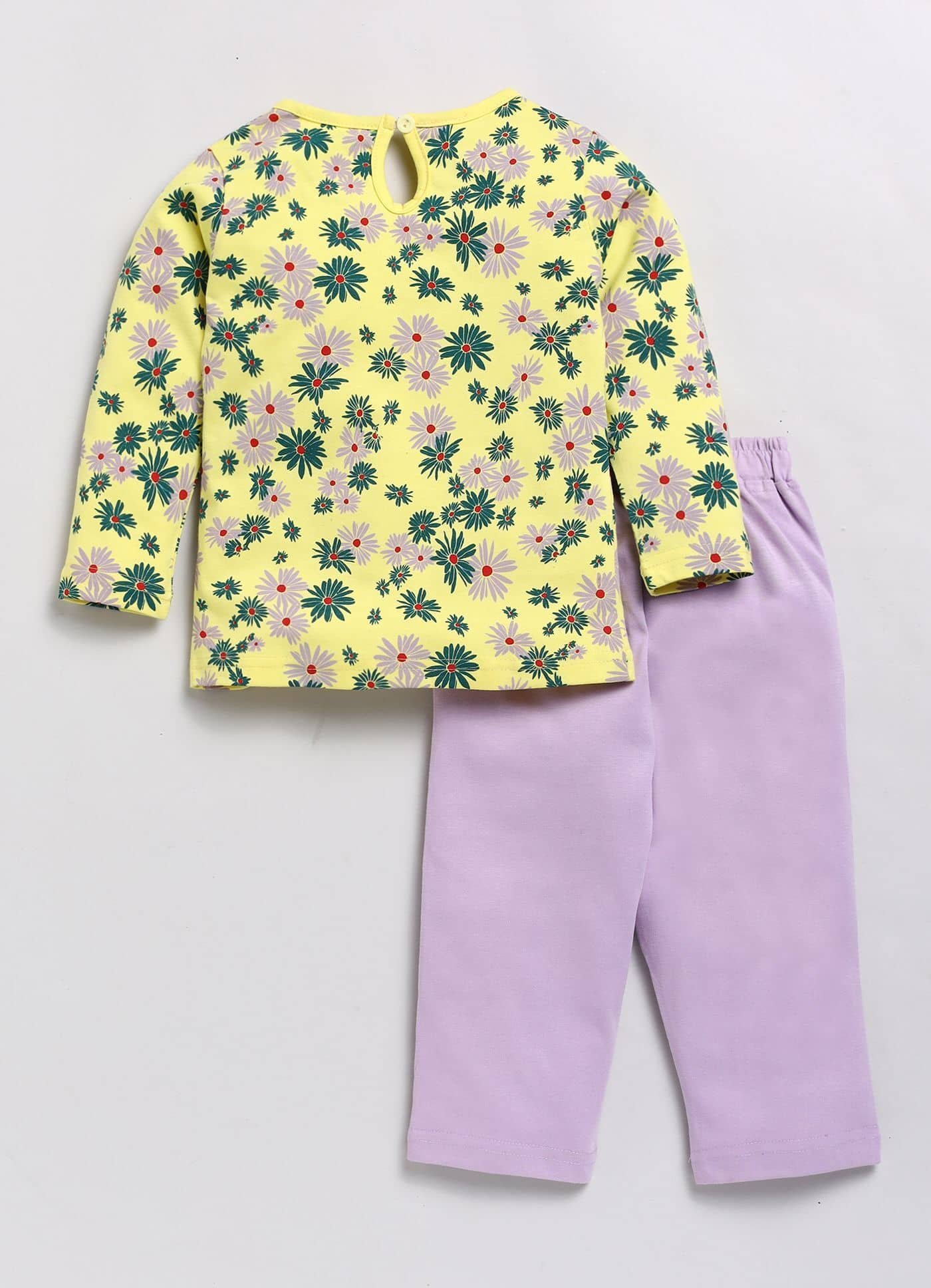 Pack of 1 Girls Cotton T-shirt & Pants ( Purple ) - Image 2