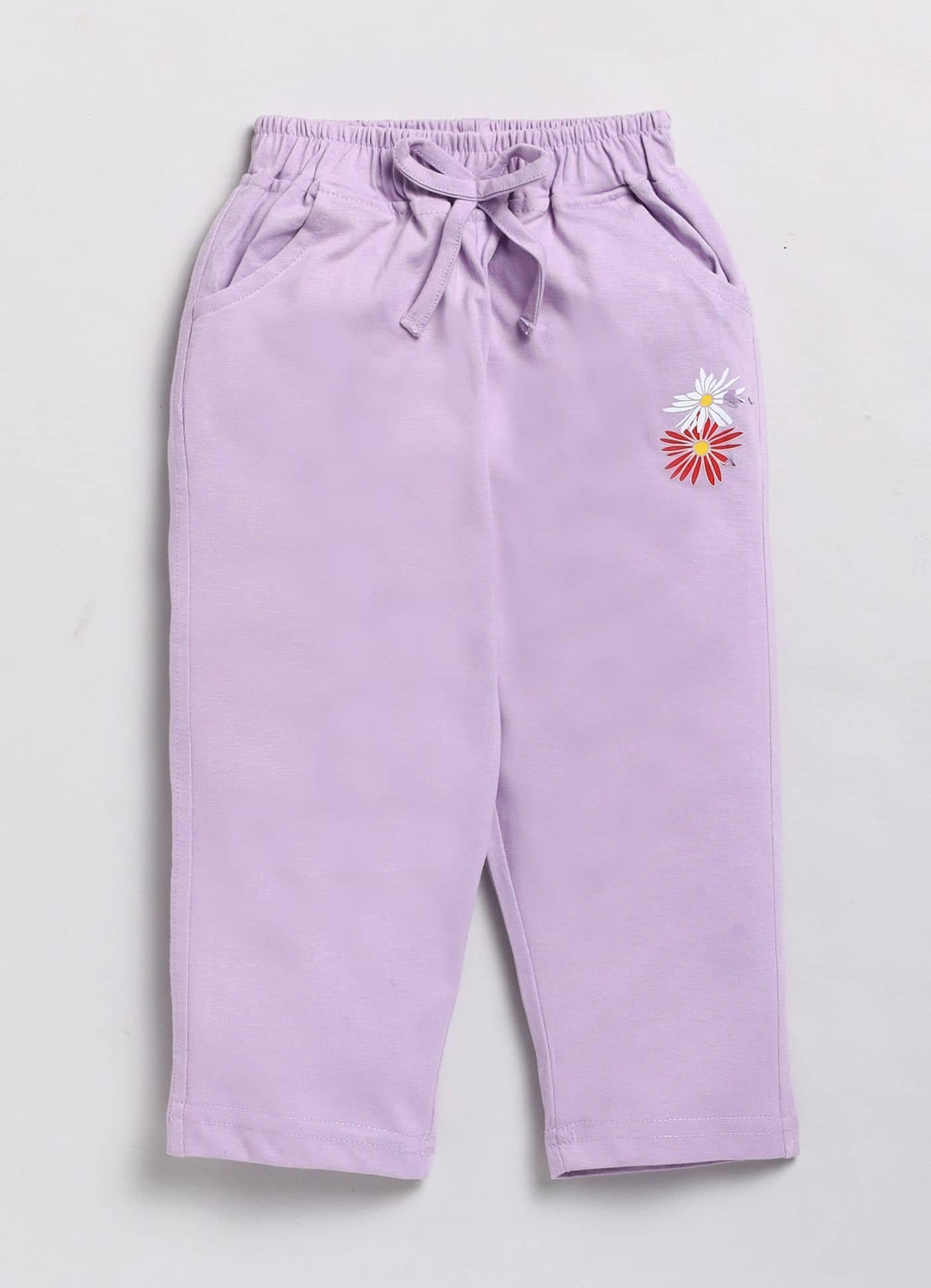 Pack of 1 Girls Cotton T-shirt & Pants ( Purple ) - Image 4