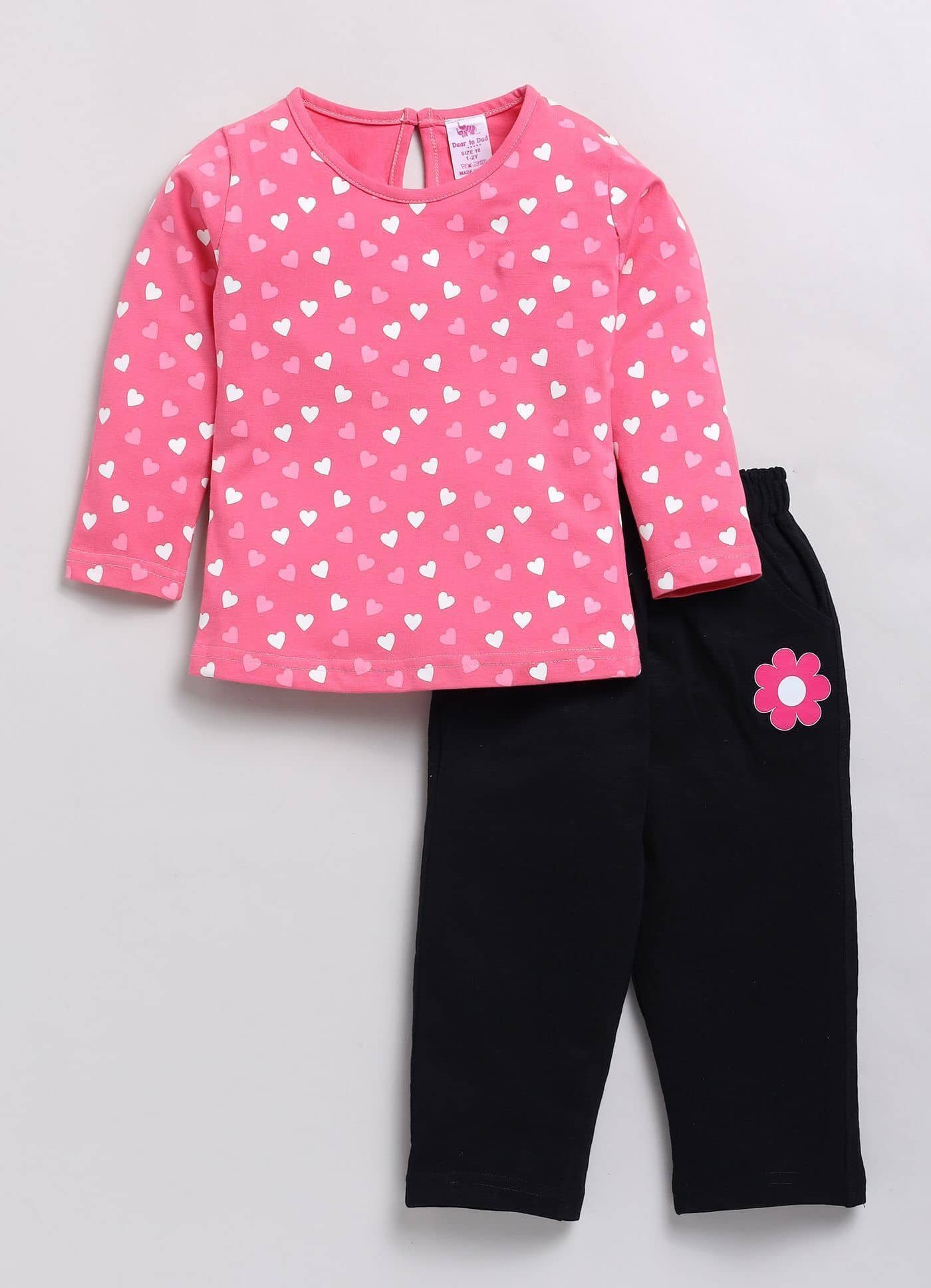 Pack of 1 Girls Cotton T-shirt & Pants ( Purple )