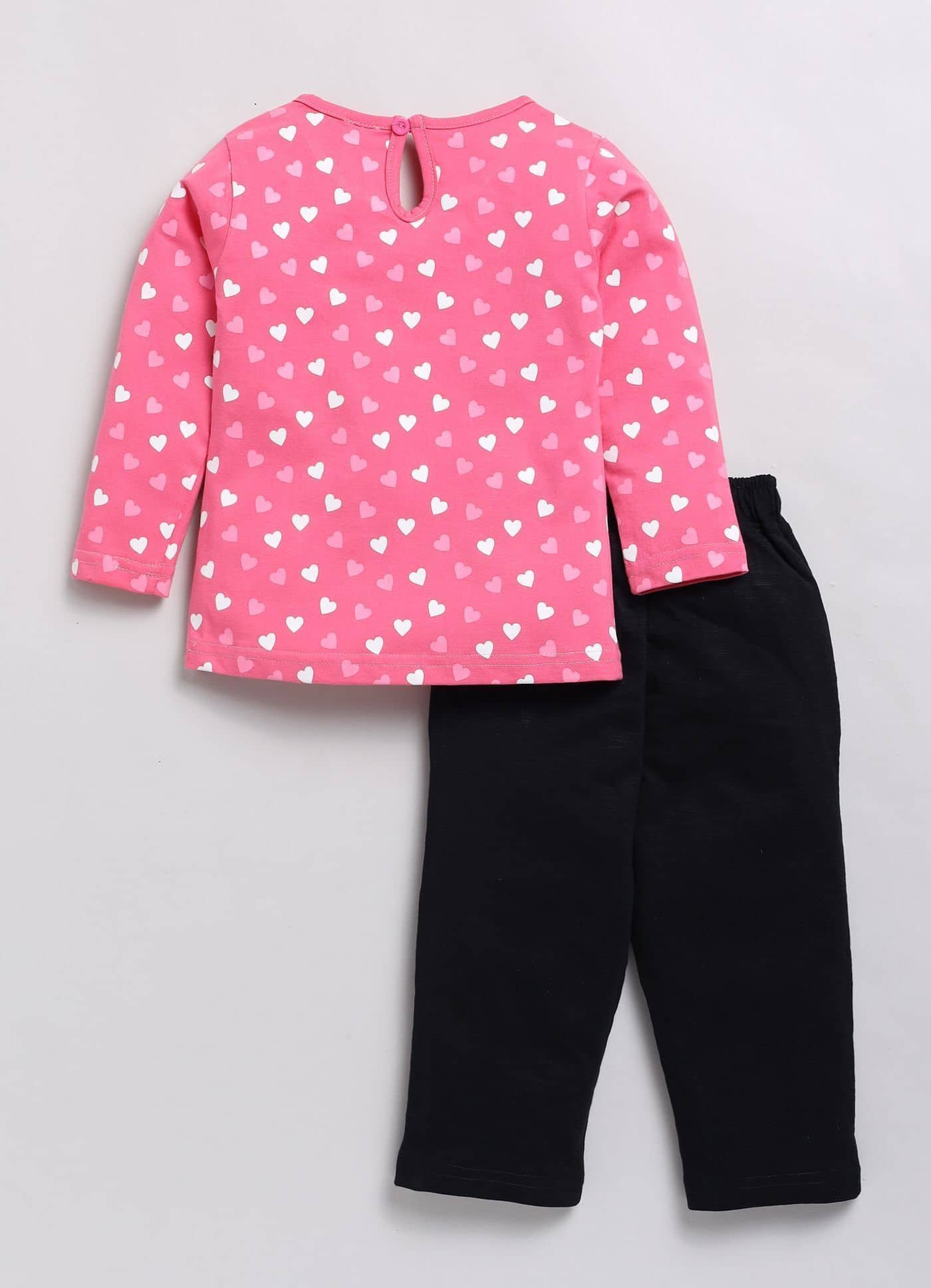 Pack of 1 Girls Cotton T-shirt & Pants ( Purple ) - Image 2