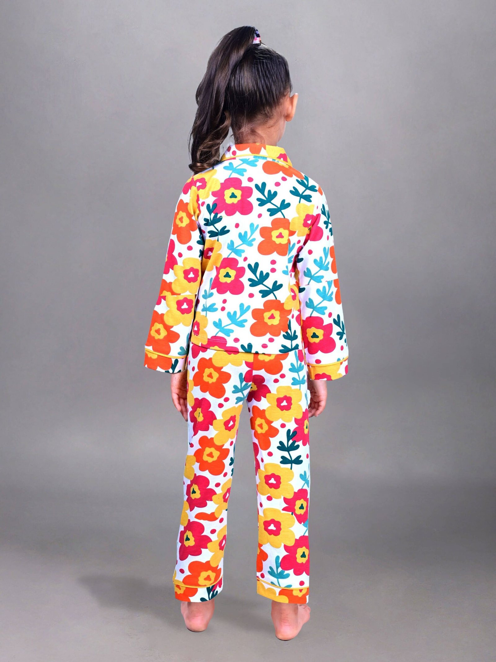 Pack of 1 Girls Cotton Nightsuit Set ( Multicolor ) - Image 2