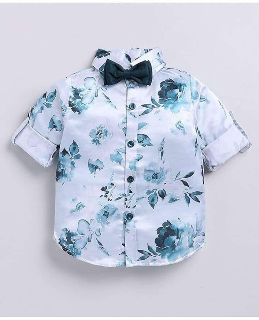 Baby Boys Cotton Blend Waistcoat ( Pack of 1 , Sea Green ) - Image 2