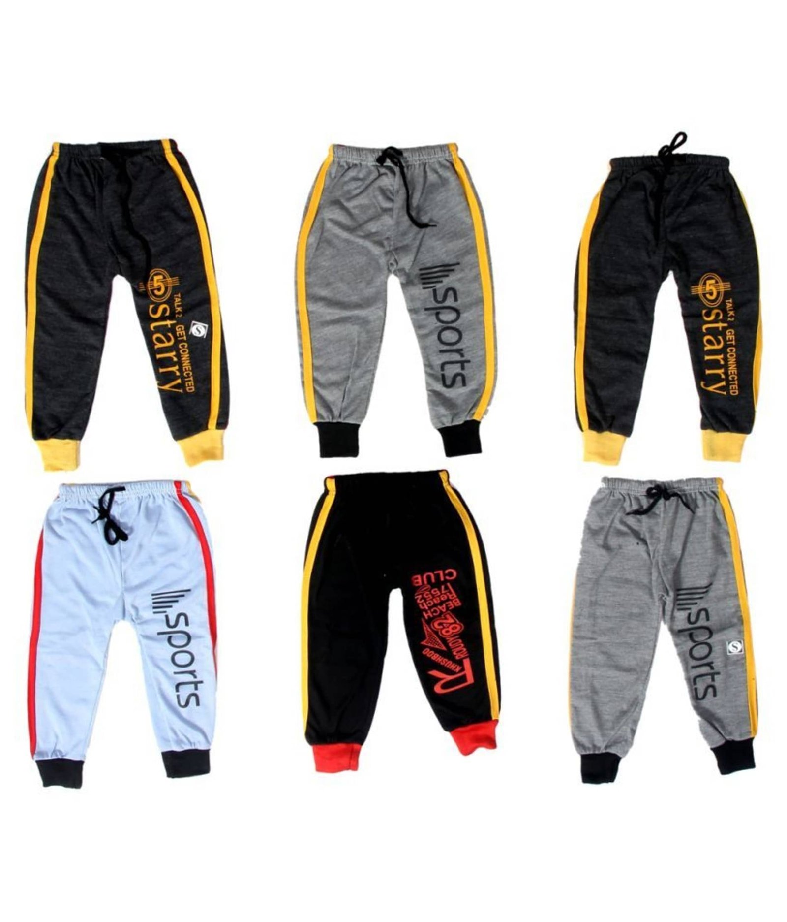 Pack of 6 Baby Boys Polyester Trackpant ( Multicolor )