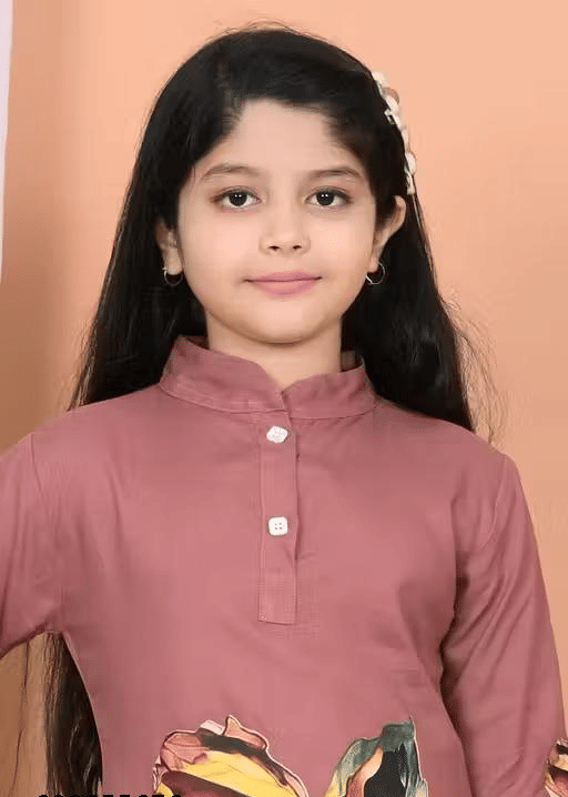 Cotton Printed Tunic With Trouser Co-Ord Set For Girls ( Brown ) - Image 4