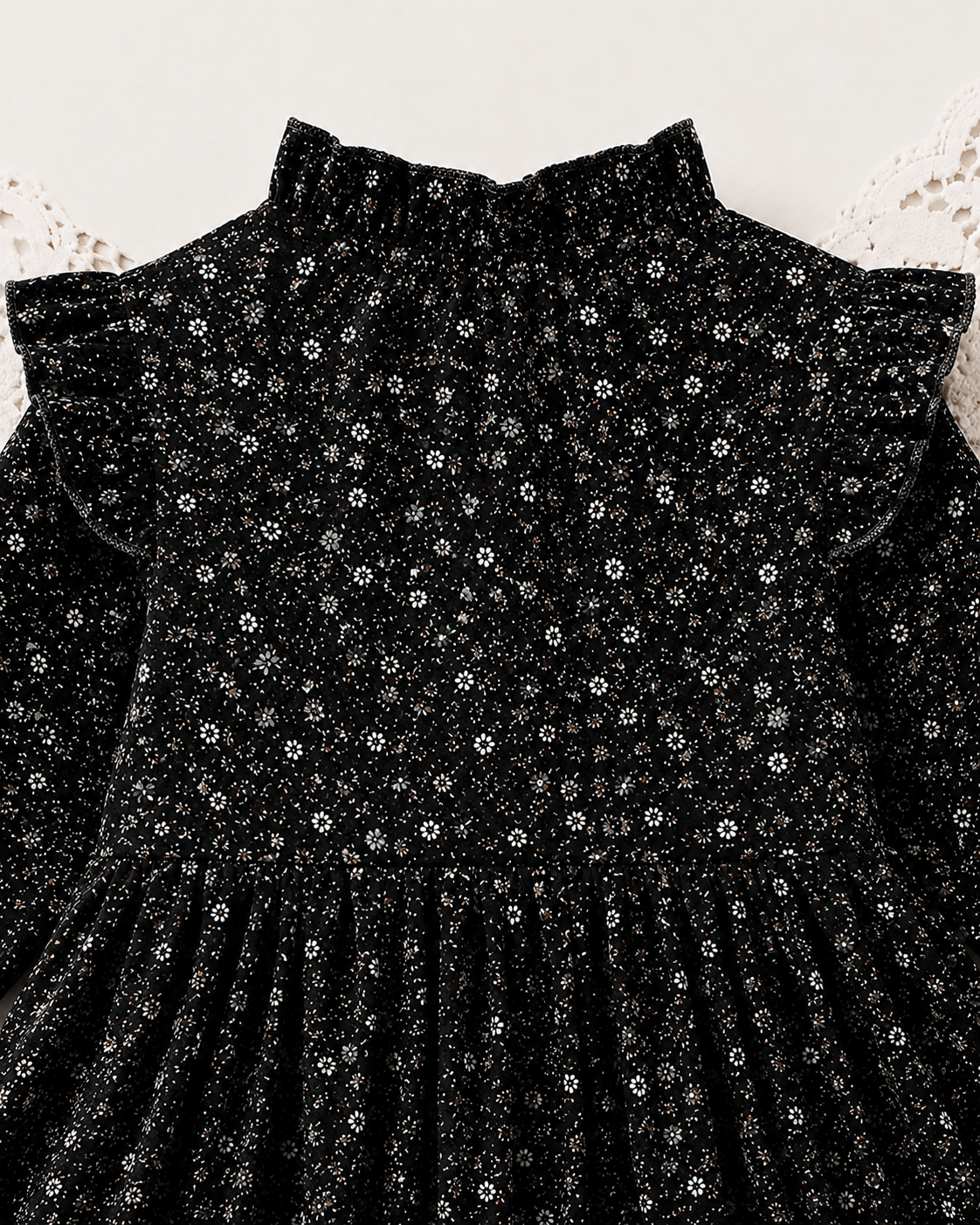 Dhanurdharaya fashion Cotton Blend Frock For Baby Girls ( Pack of 1 , Black ) - Image 3