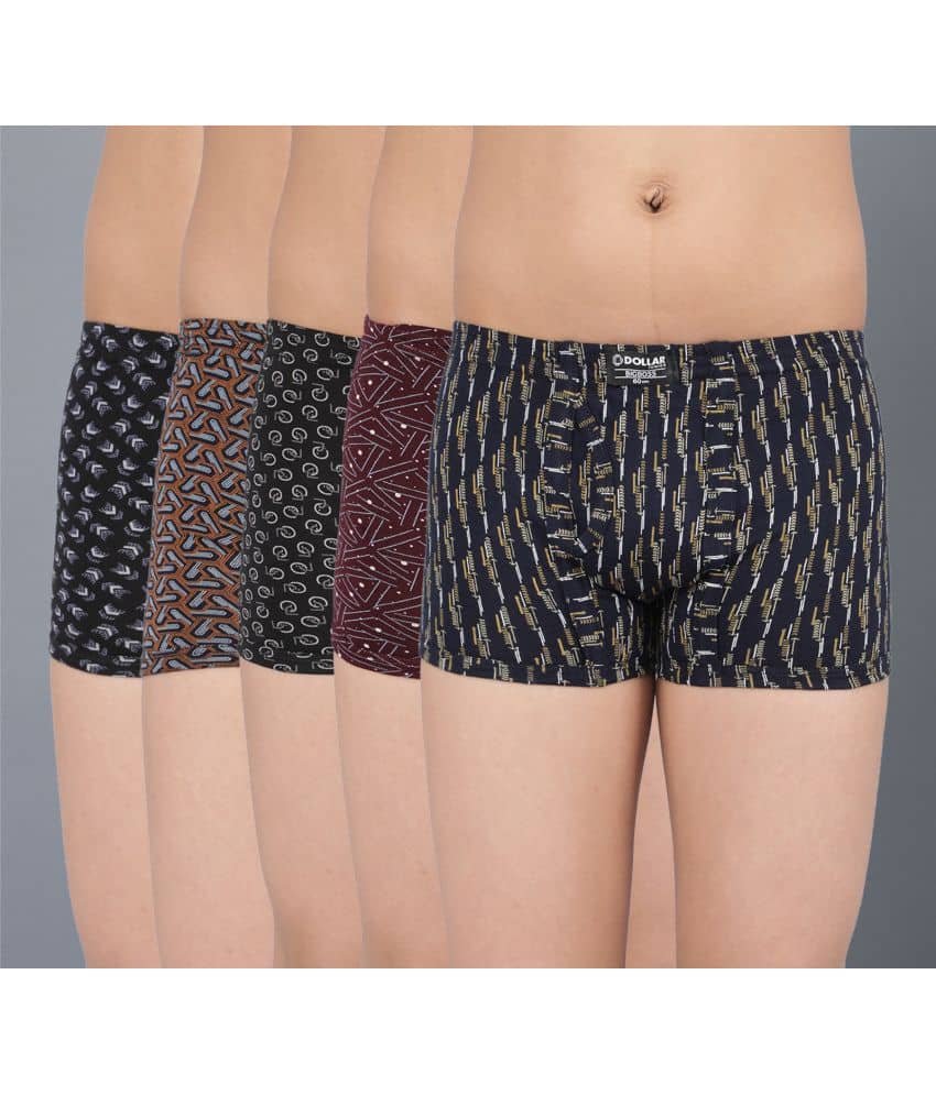 Dollar Bigboss Pack of 5 Boys Cotton Blend Trunks ( Multi Color )