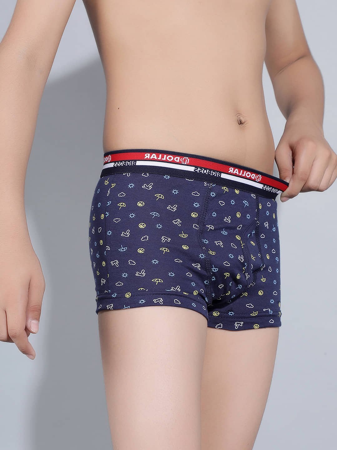Dollar Bigboss Pack of 3 Boys Cotton Blend Trunks ( Multi Color ) - Image 2