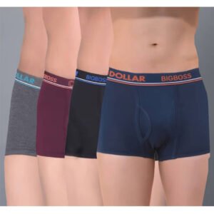 Dollar Bigboss Pack of 4 Boys Cotton Blend Trunks ( Multi Color )