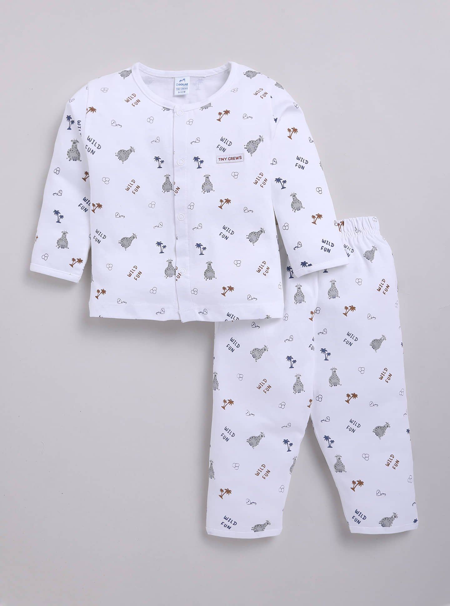 Dollar Pack of 1 Baby Boys Cotton Blend Shirt & Pants Set ( White )