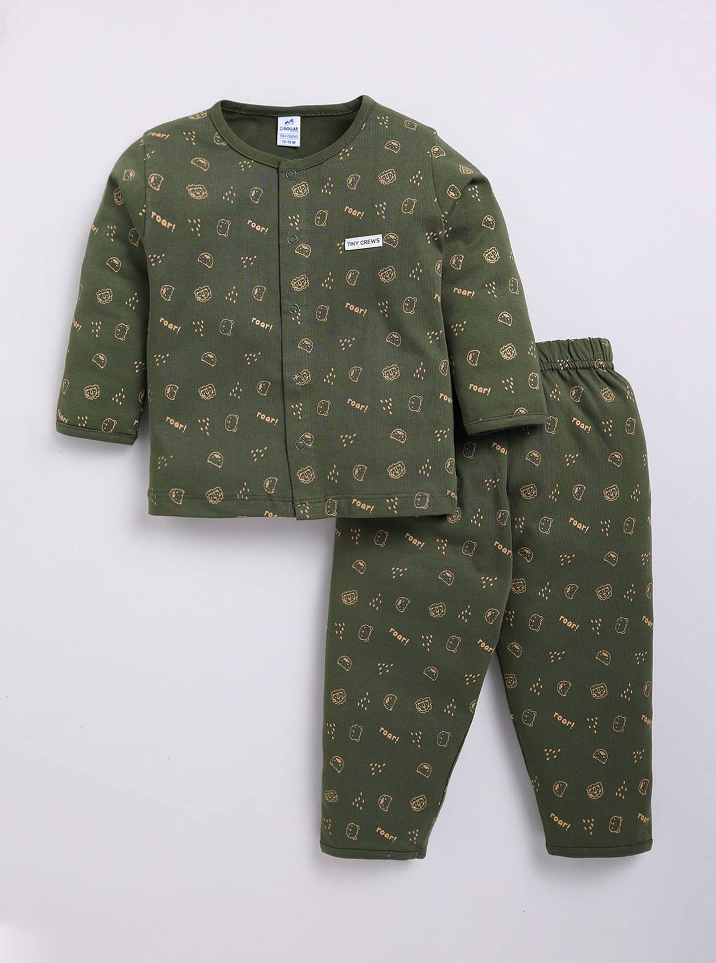 Dollar Pack of 1 Baby Boys Cotton Blend T-Shirt & Pants Set ( Green )