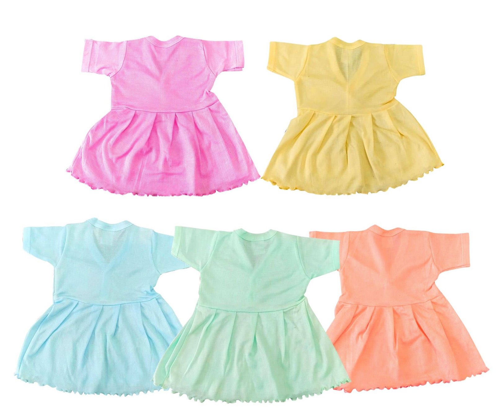 Drako Cotton Blend Frock For Baby Girls ( Pack of 5 , Multicolor ) - Image 2