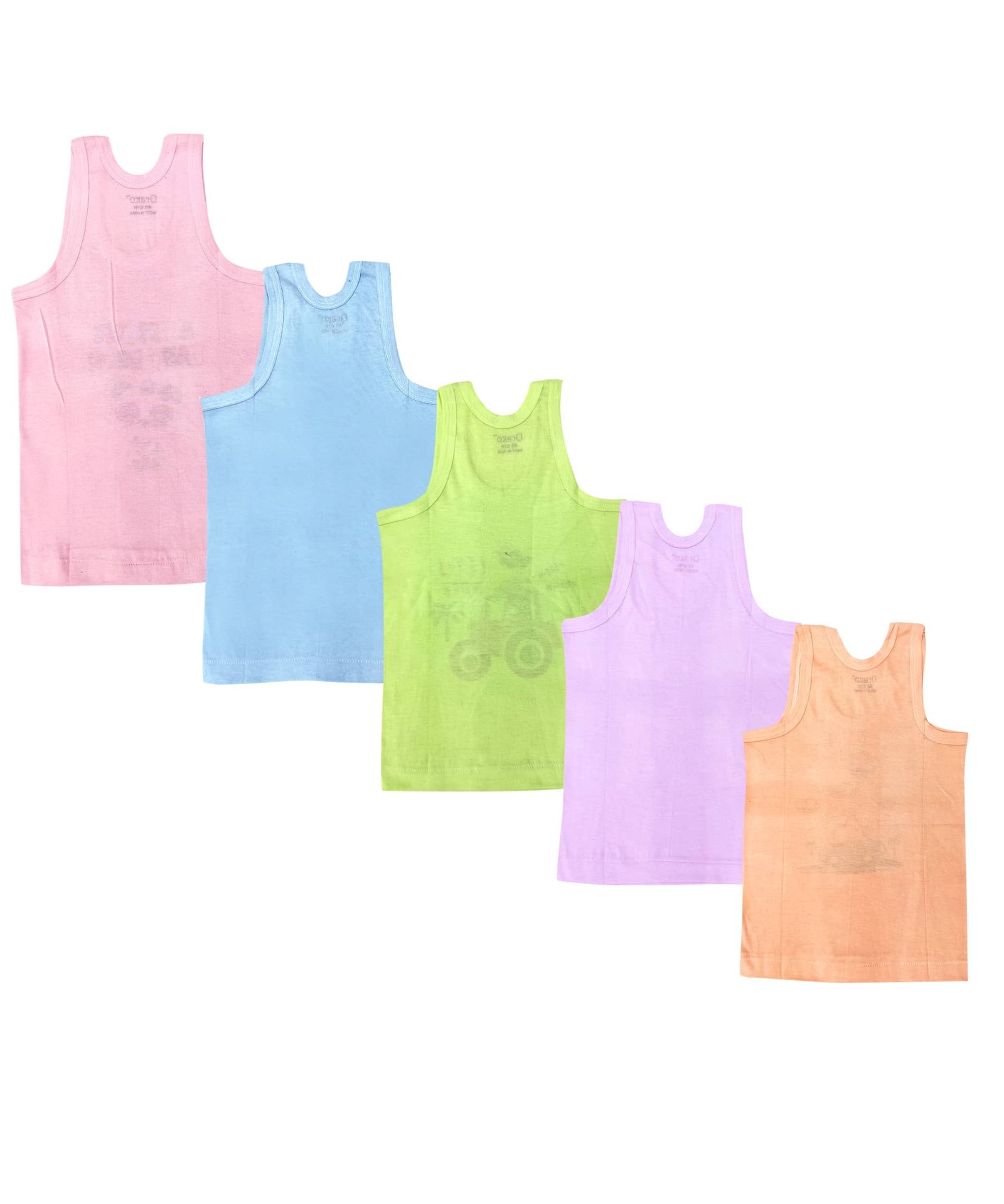 Drako Pack of 5 Boys Cotton Vest ( Multicolor ) - Image 3
