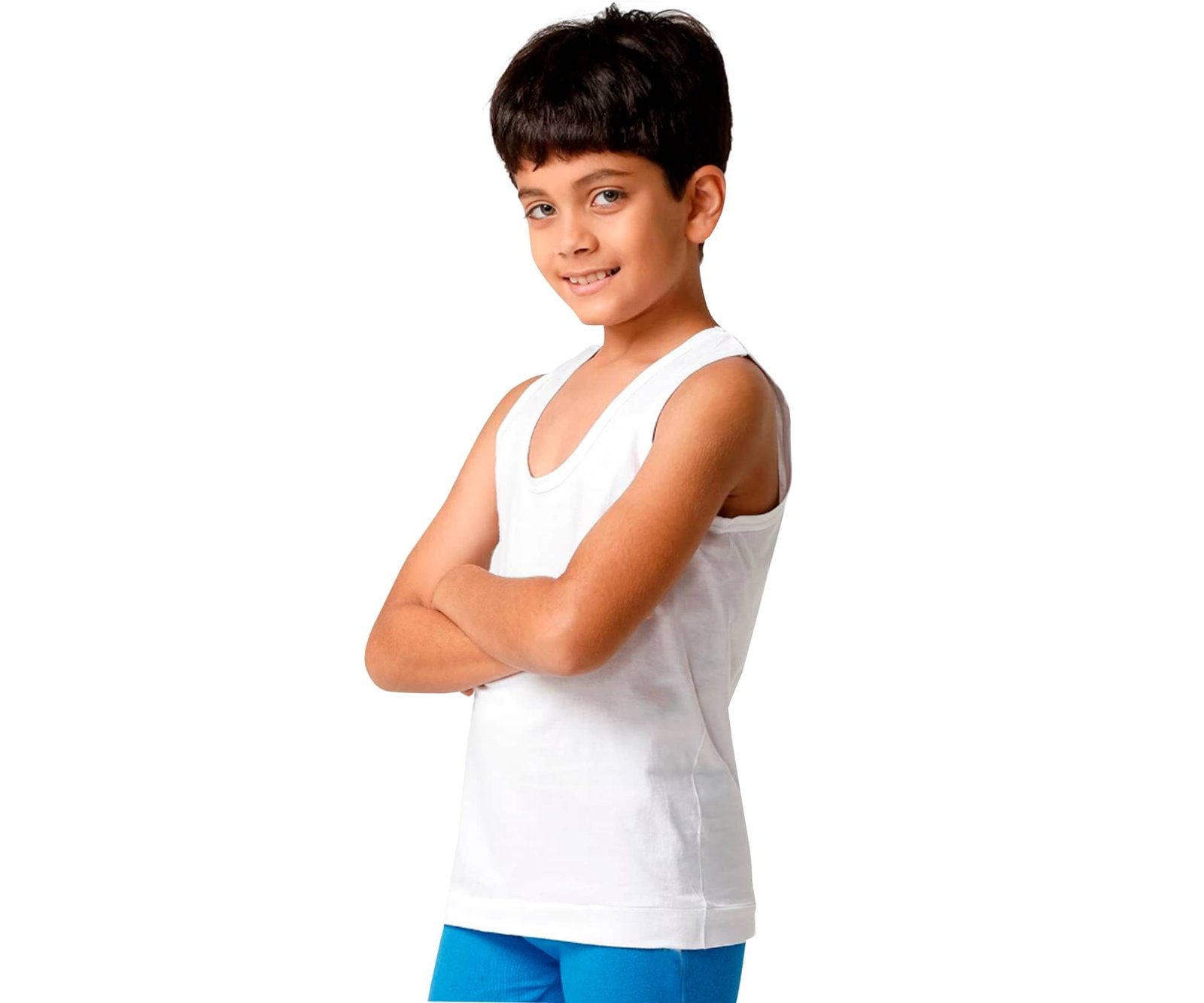 Drako Pack of 5 Boys Cotton Vest ( White ) - Image 2