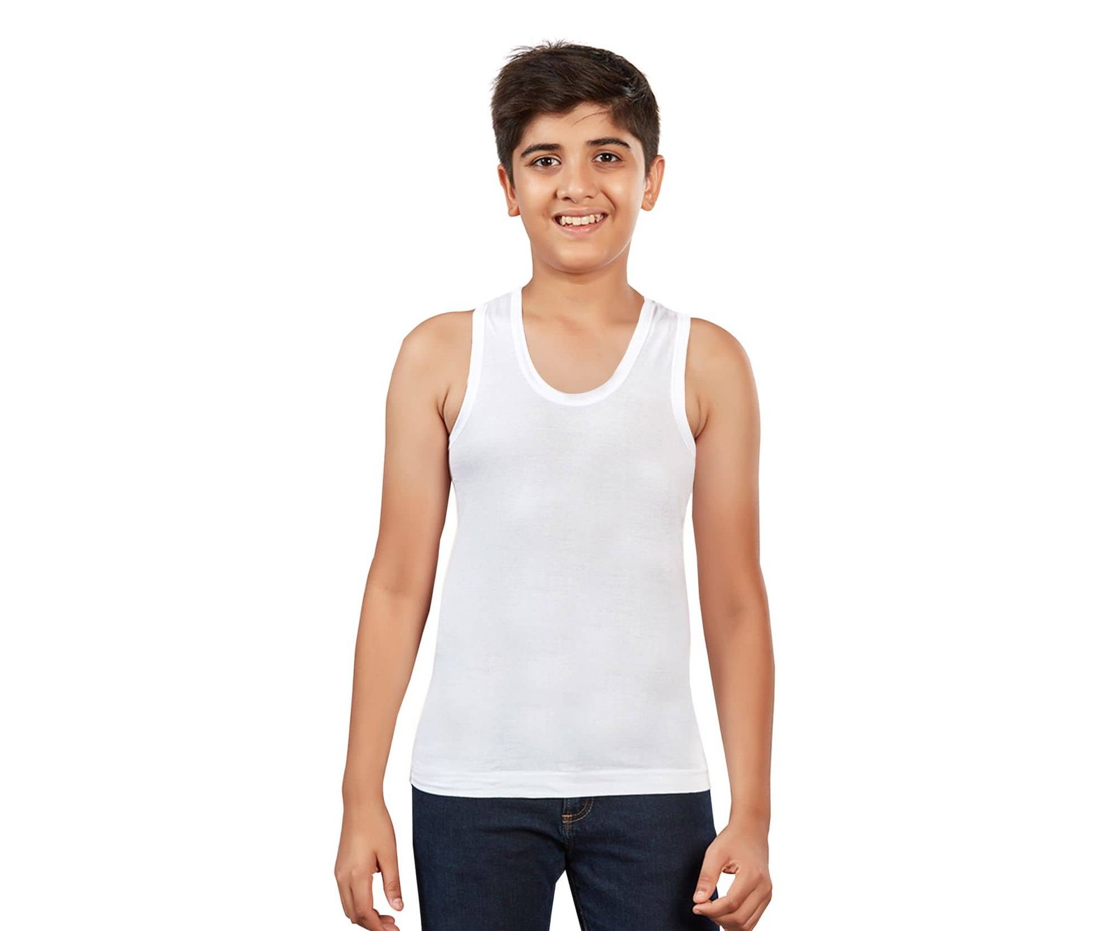 Drako Pack of 5 Boys Cotton Vest ( White ) - Image 3