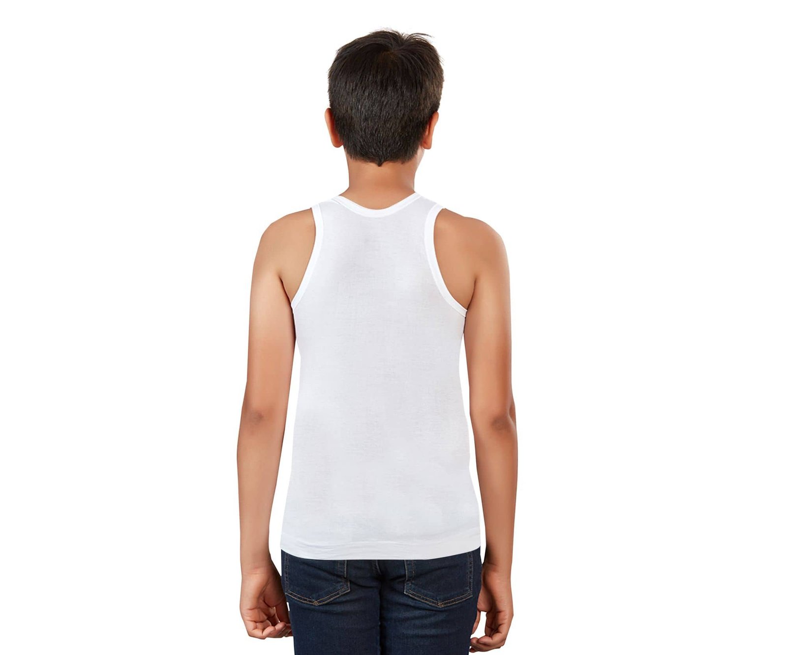 Drako Pack of 5 Boys Cotton Vest ( White ) - Image 4