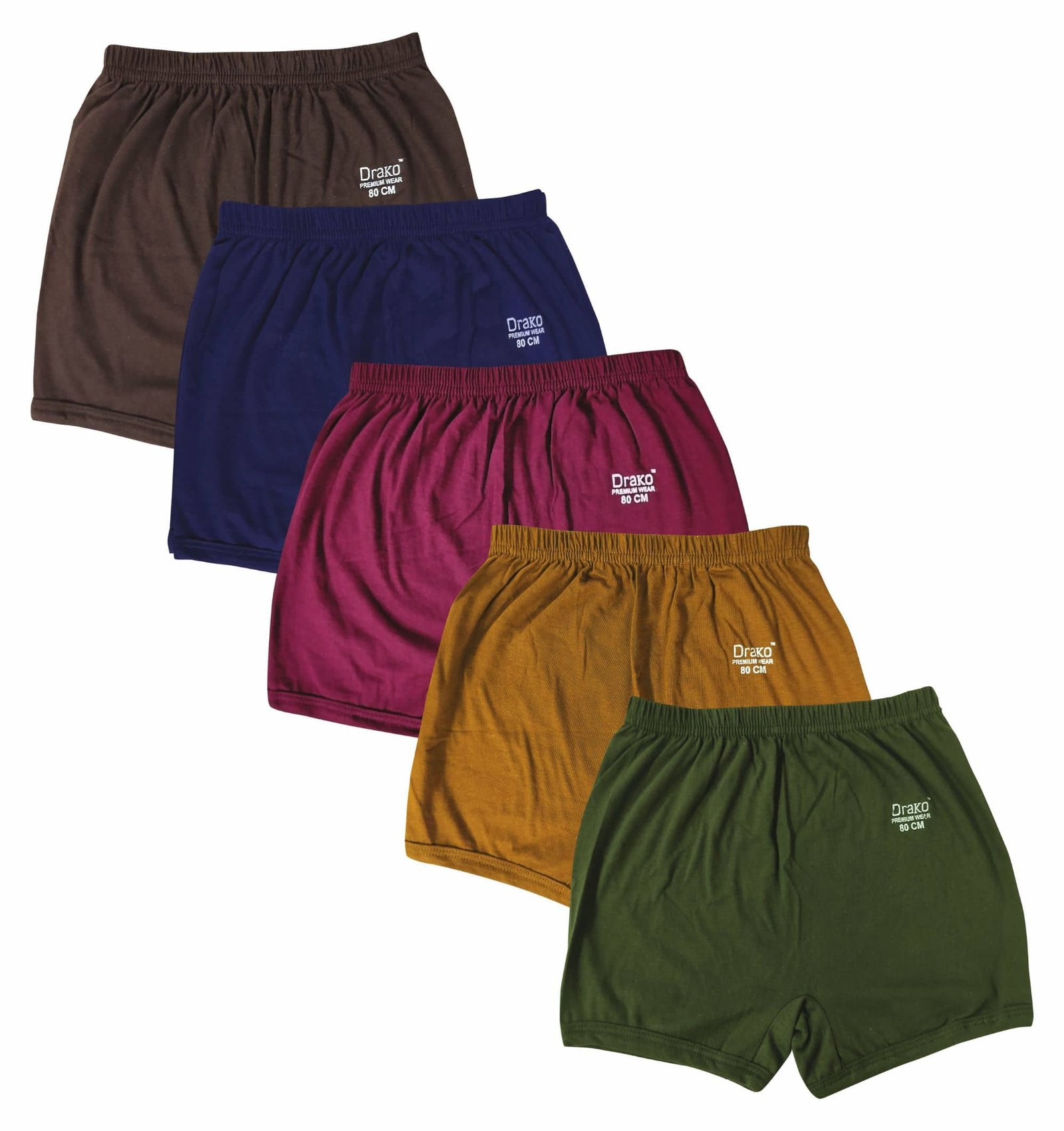 Drako Pack of 5 Boys Cotton Trunks ( Multicolor )