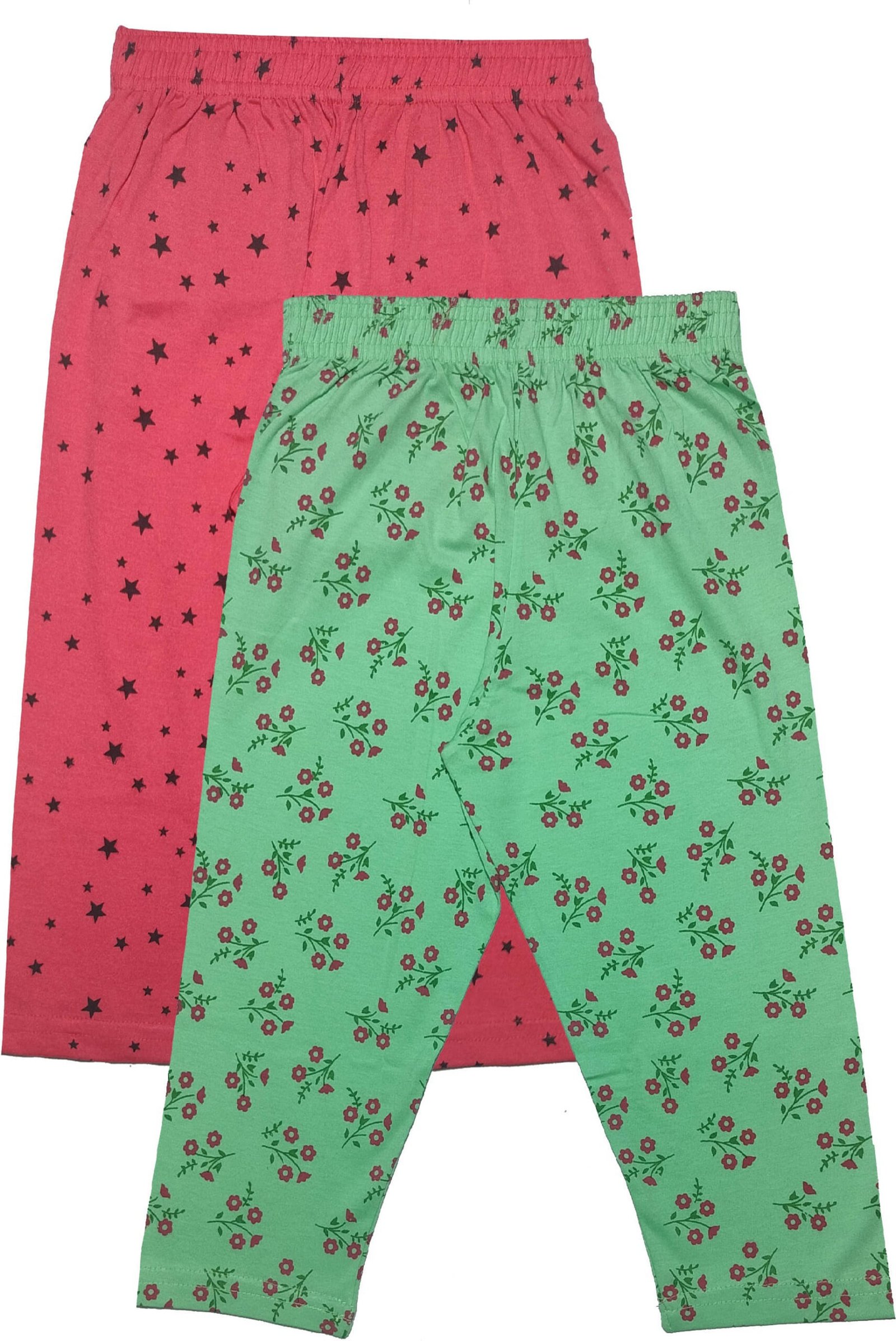 Eye Water Pack of 2 Girls Cotton Blend Capris ( Multicolor )