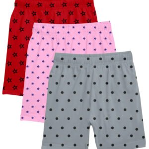 Eye Water Pack of 3 Girls Cotton Blend Shorts ( Multicolor )