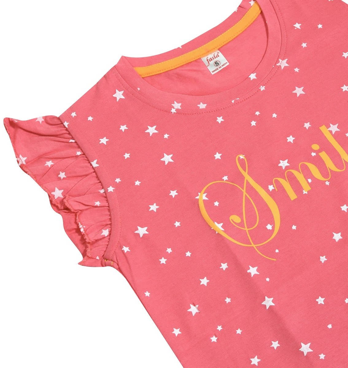 Eye Water Pack of 4 Girls 100% Cotton Top ( Multicolor ) - Image 3