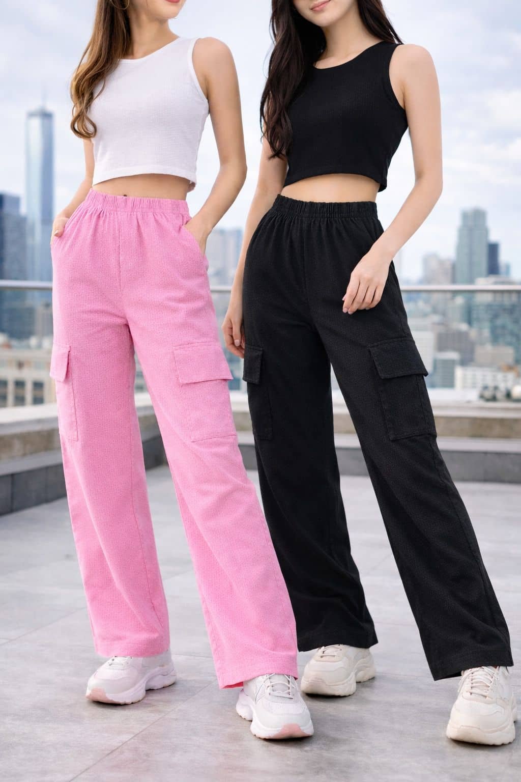 Ezee Sleeves Pack of 2 Girls Cotton Blend Trackpants ( Colors )
