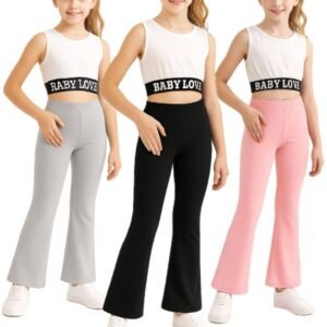 Ezeeslevees Pack of 3 Girls Cotton Spandex Trackpants ( Colors )