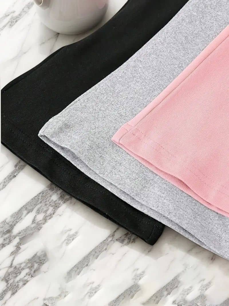 Ezeeslevees Pack of 3 Girls Cotton Spandex Trackpants ( Colors ) - Image 4