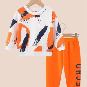 Cotton Blend Printed T-shirt With Capris Co-Ord Set For Boys ( Multicolor )