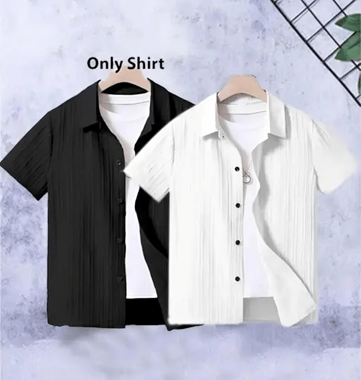 Pack of 2 Boys Polyester Half Sleeves Shirt ( Multicolor )