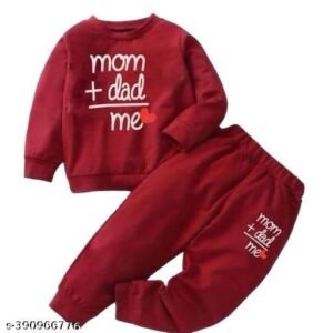 Pack of 1 Unisex Cotton Sweatshirt & Trackpant Set ( Maroon )