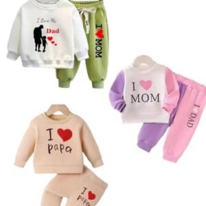 Pack of 3 Unisex Hosiery Sweatshirt & Trackpant Set ( Cream )