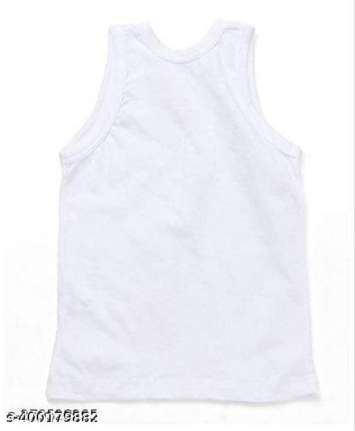 Pack of 5 Baby Boys Cotton Vest ( White ) - Image 2