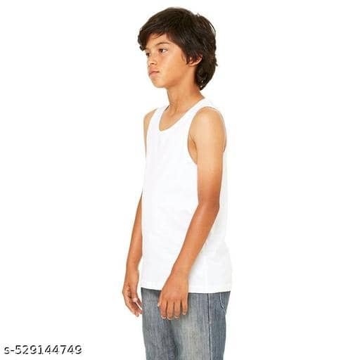 Pack of 6 Baby Boys Cotton Vest ( White ) - Image 3