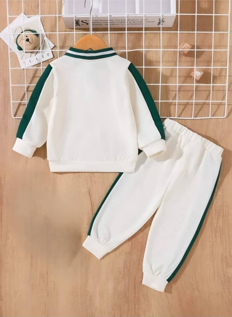 Fahad Boys Cotton Blend T-Shirt & Pants Set ( Green , Pack of 1 ) - Image 2