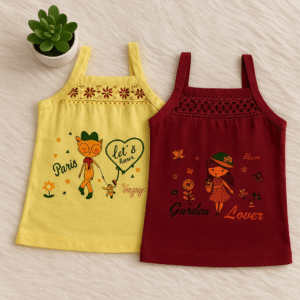 Beauty Pack of 2 Girls Cotton Camisoles ( Multicolor )