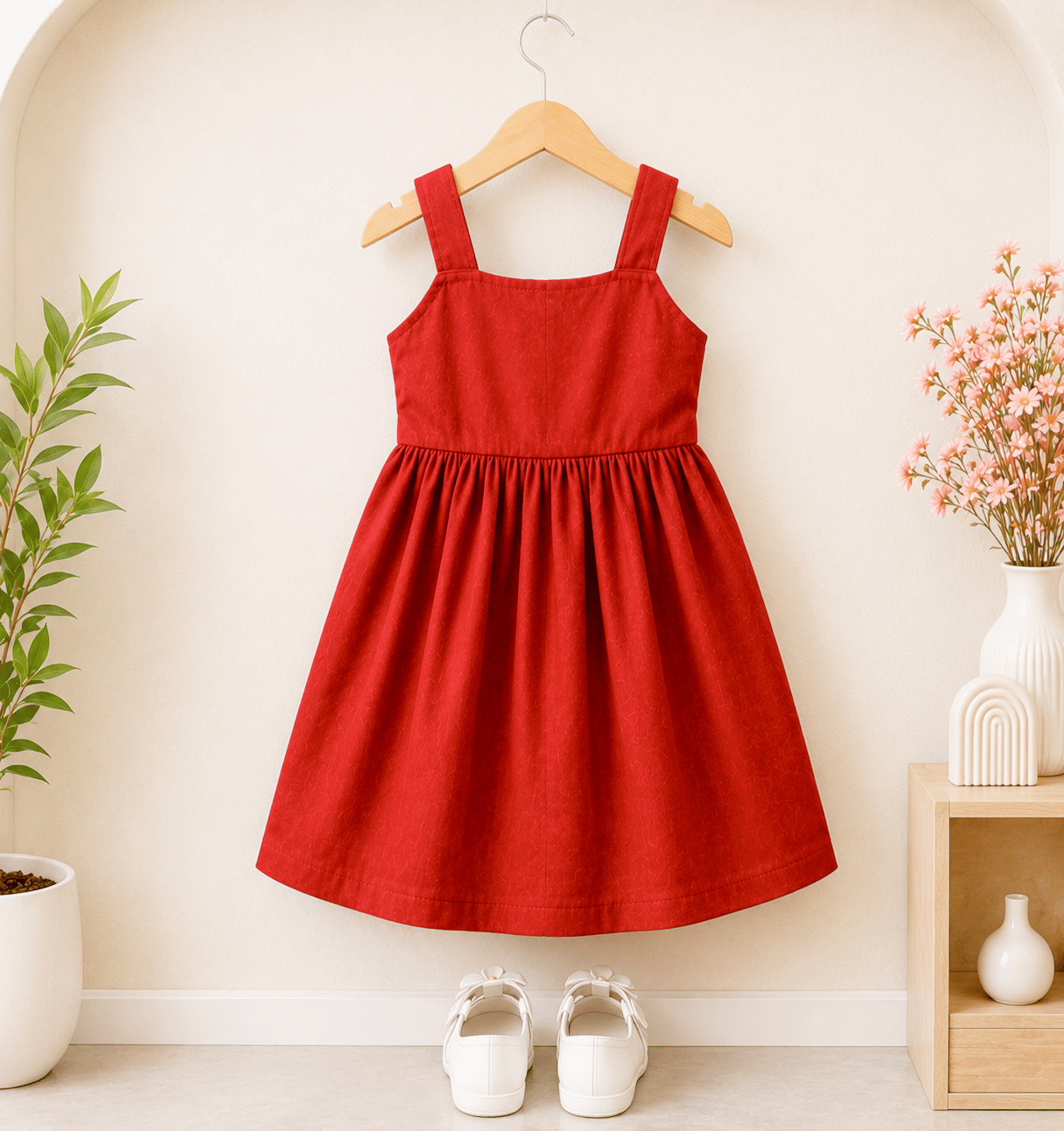 Cotton Blend Frock For Baby Girls ( Pack of 3 , Multicolor ) - Image 4