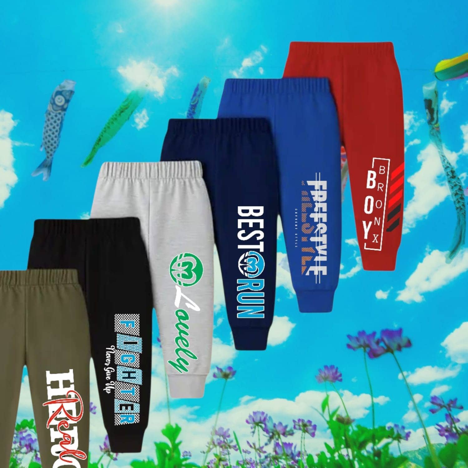 Pack of 6 Boys Cotton Trackpant ( Multicolor )