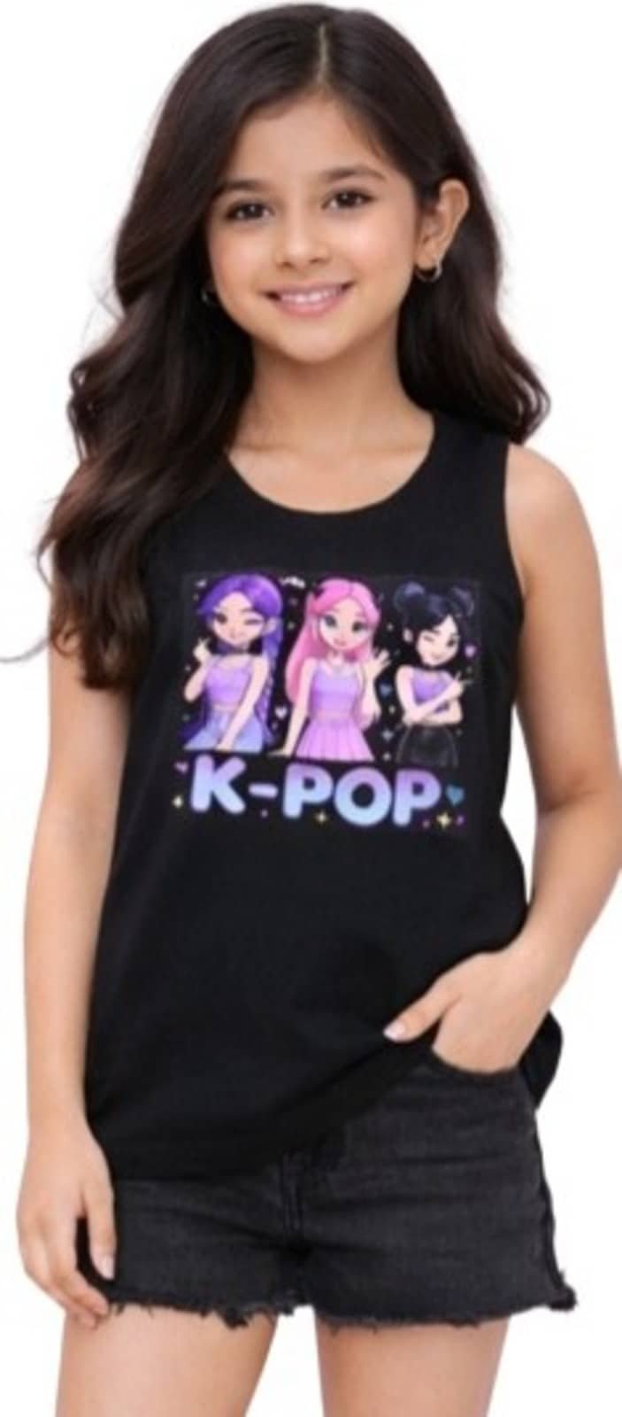 Pack of 3 Girls Cotton Blend T-Shirt ( Multicolor ) - Image 2